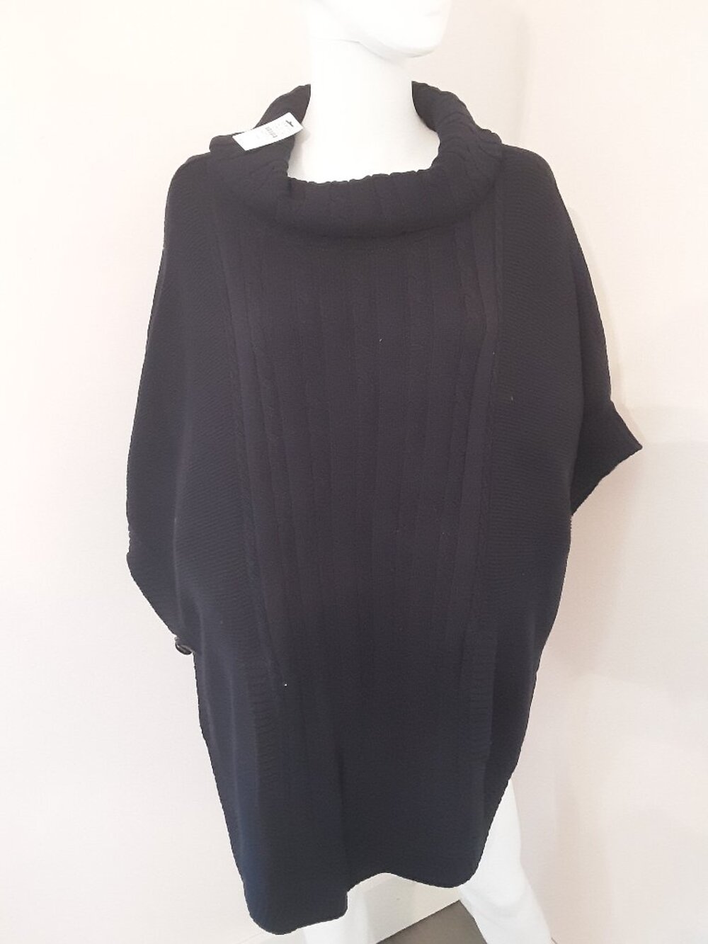 Talbots Black Poncho Sweater